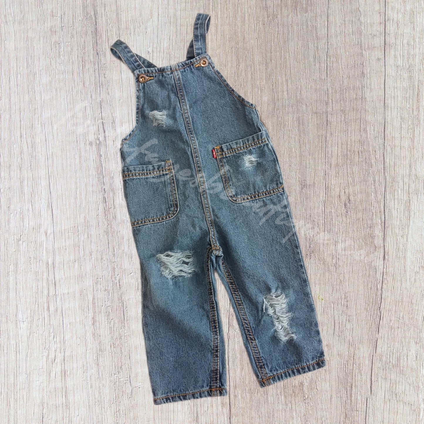 Linda Faye's Beautique 4 t RTS Overalls, distressed