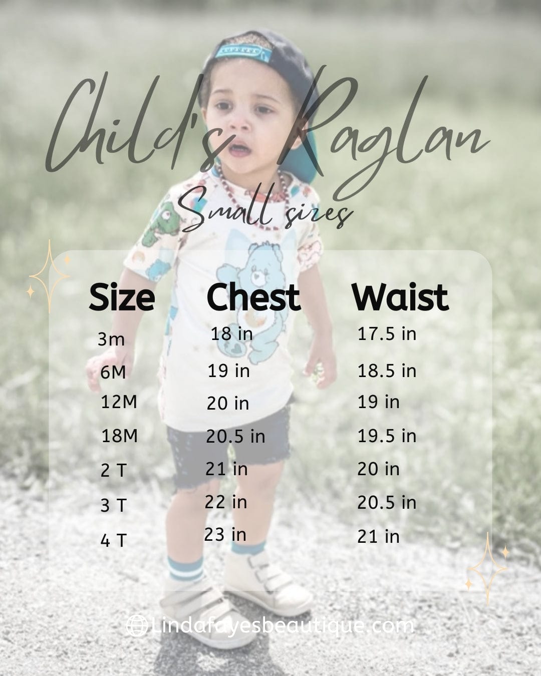 Linda Faye's Beautique Size Charts