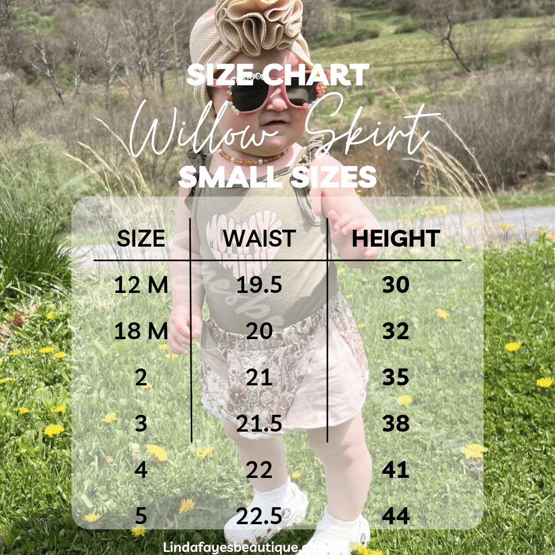 Linda Faye's Beautique Size Charts