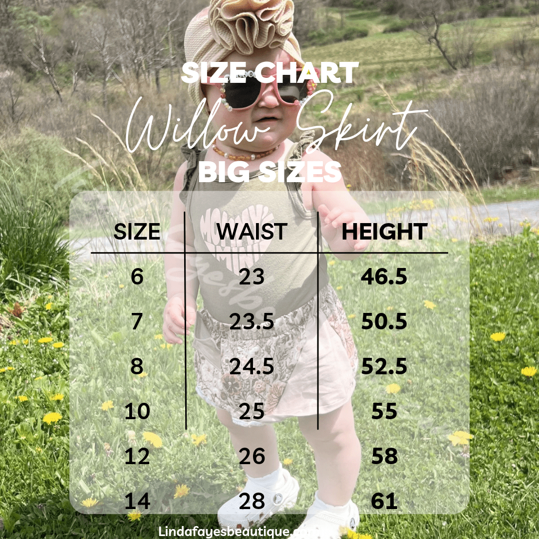 Linda Faye's Beautique Size Charts