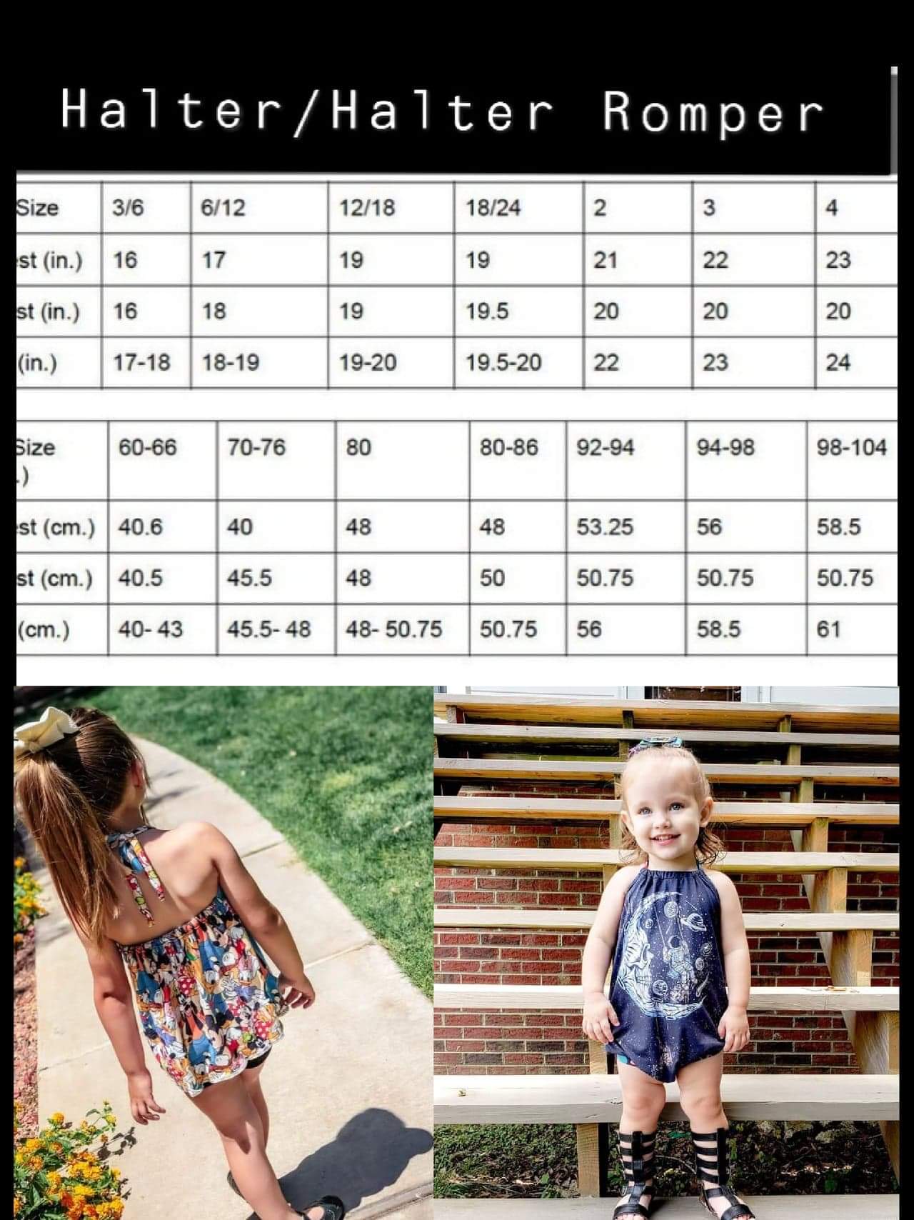 Linda Faye's Beautique Size Charts