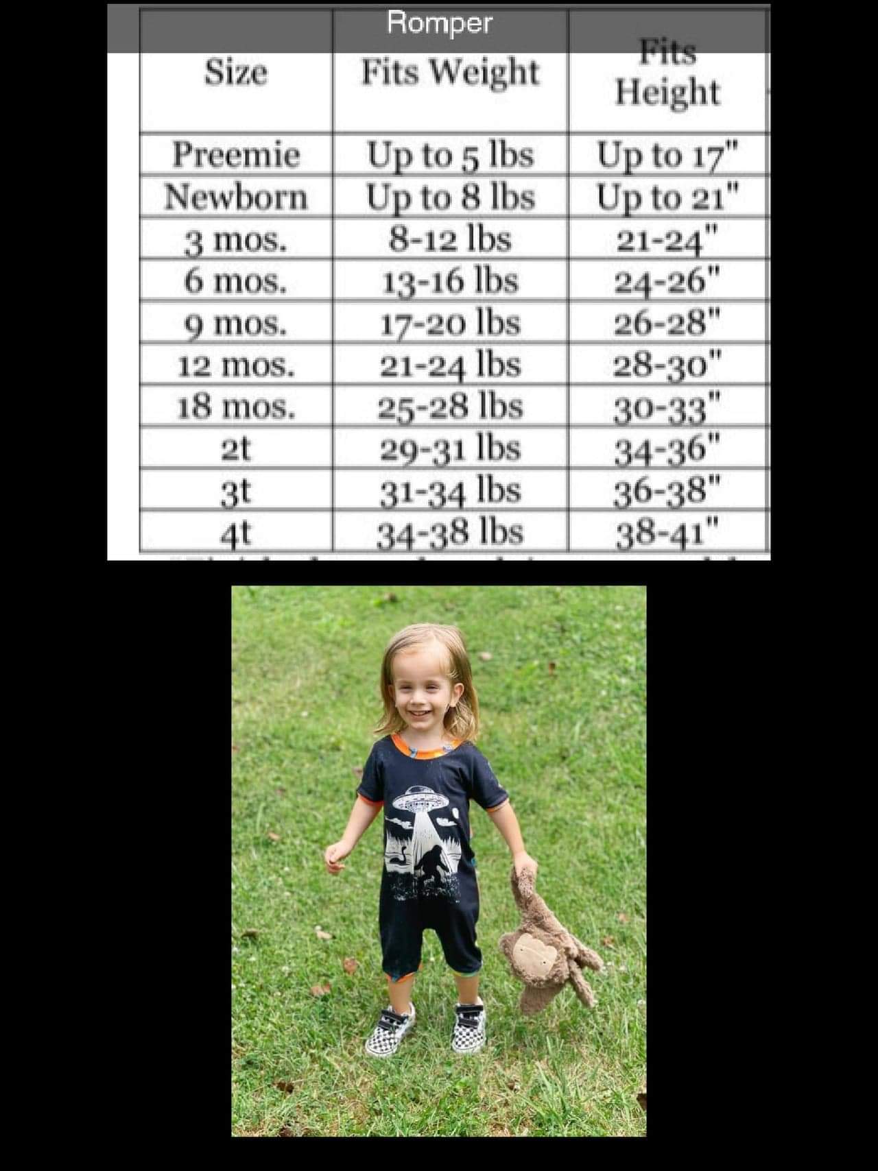 Linda Faye's Beautique Size Charts